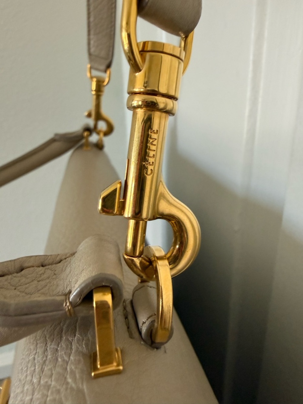 CelineTri-Color Trapeze Leather & SuedeTop Handle Bag - dust bag included - Picture 12 of 13